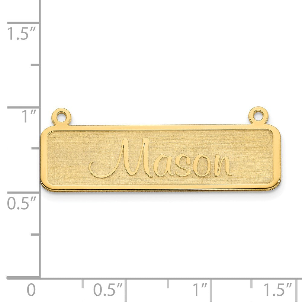 Charlie & Co Jewelry | 14k Yellow Gold Satin Name Plate Bar - Model XNA82Y
