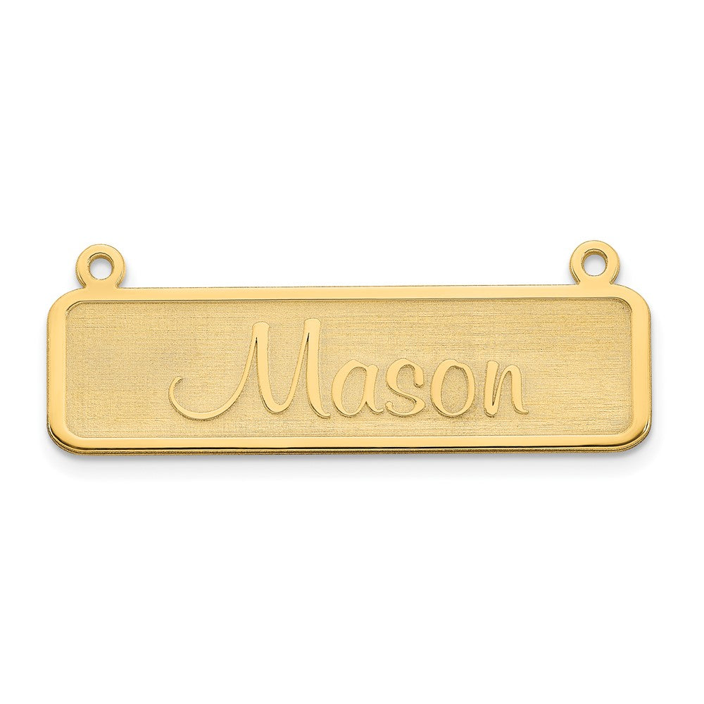 Charlie & Co Jewelry | 14k Yellow Gold Satin Name Plate Bar - Model XNA82Y
