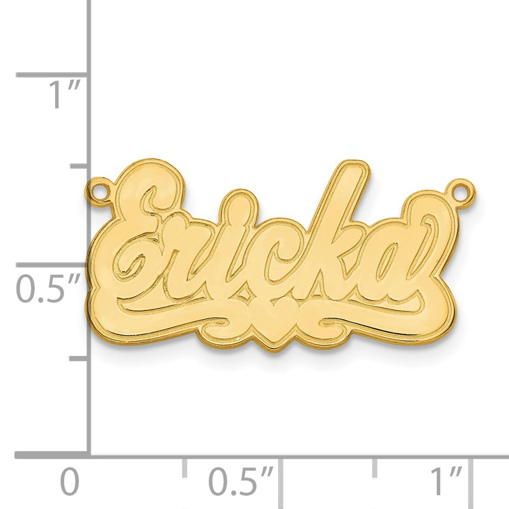 Charlie & Co Jewelry | 14k Yellow Gold Etched Heart Name Plate - Model XNA840Y