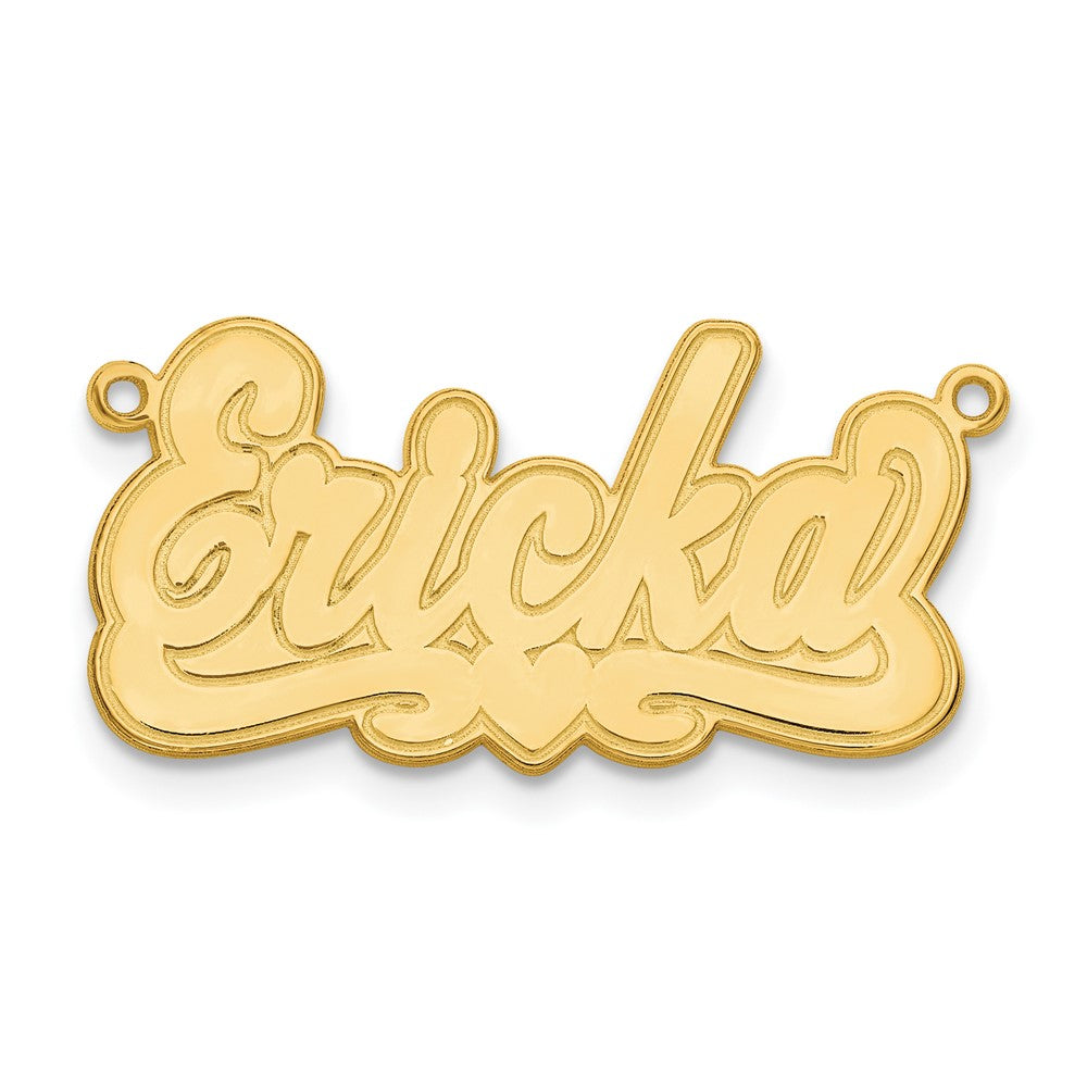 Charlie & Co Jewelry | 14k Yellow Gold Etched Heart Name Plate - Model XNA840Y
