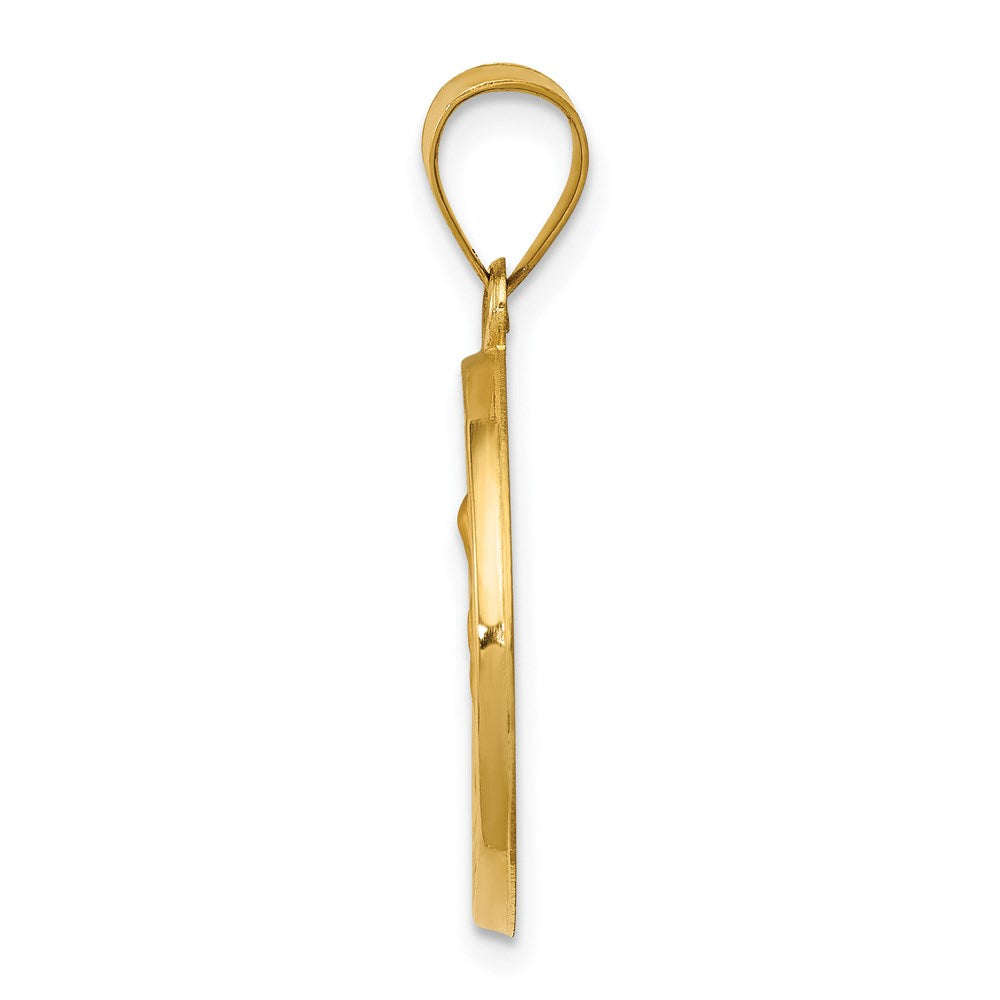Charlie & Co Jewelry | 14k Polished And Satin St. Anne Medal Hollow Pendant - Model XR1286