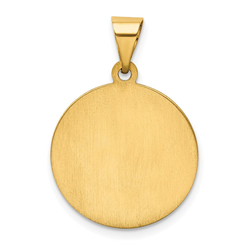Charlie & Co Jewelry | 14k Polished And Satin St. Christopher Medal Hollow Pendant - Model XR1299