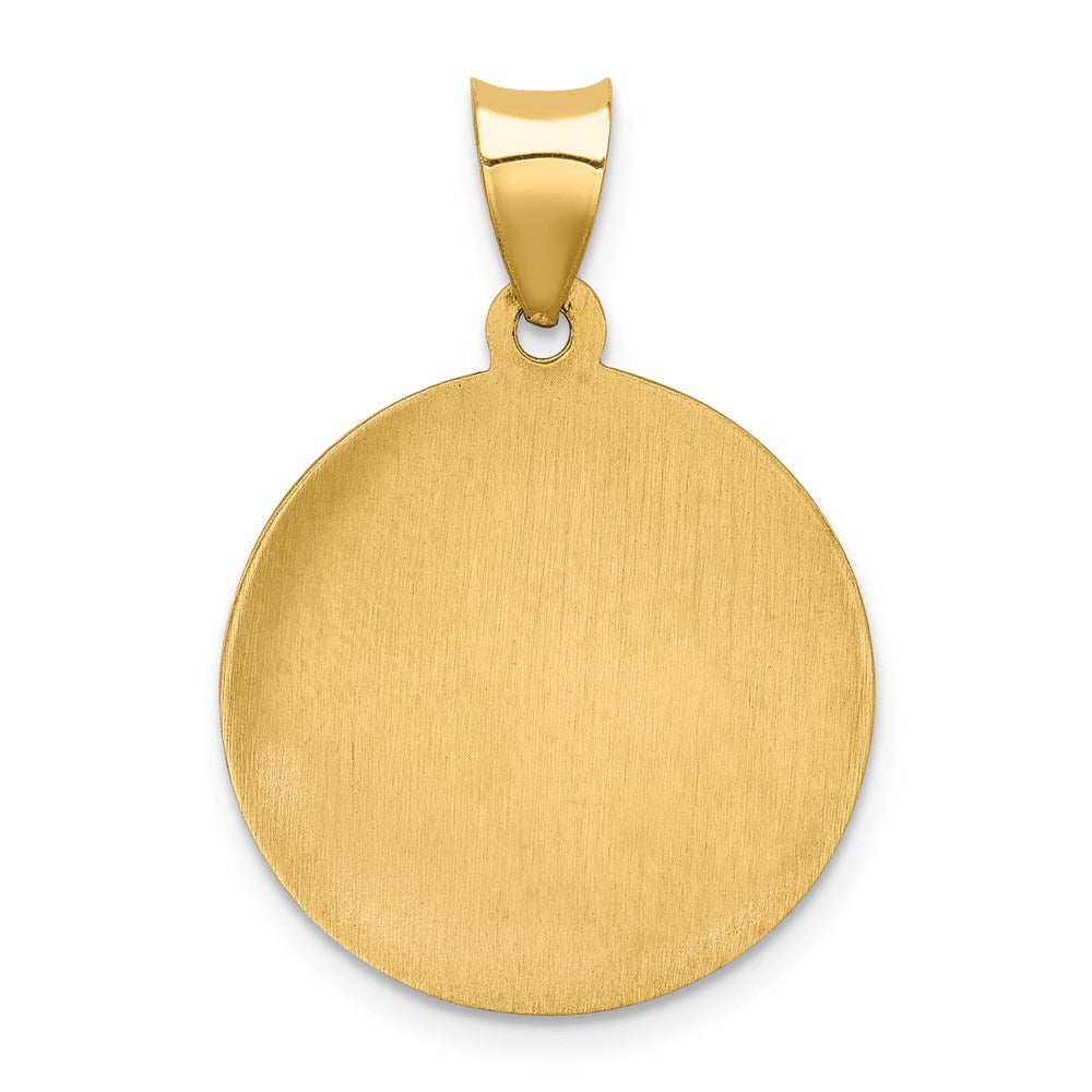 Charlie & Co Jewelry | 14k Polished And Satin St Gabriel Medal Hollow Pendant - Model XR1327