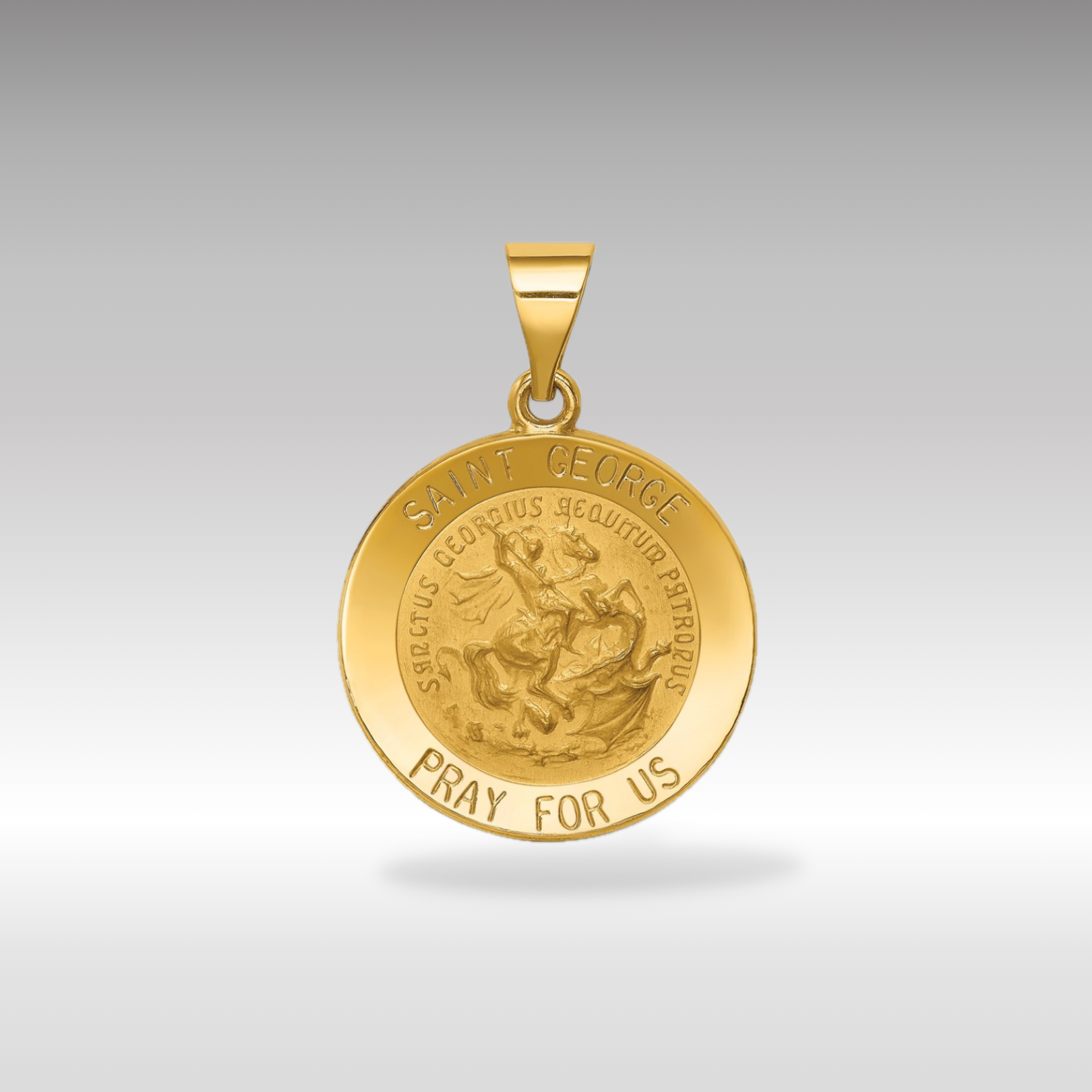 14K Gold St. George Medal Pendant - Charlie & Co. Jewelry