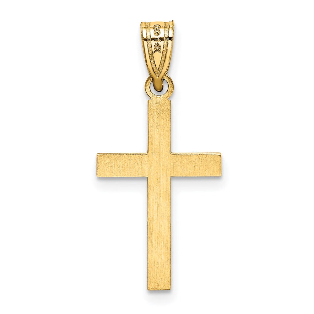 Charlie & Co Jewelry | 14k Laser Etched Cross Pendant - Model XR133