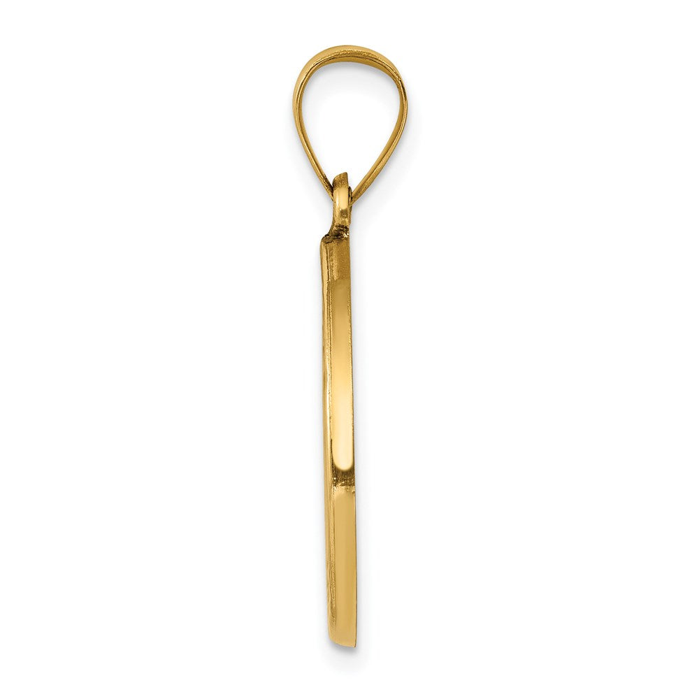 Charlie & Co Jewelry | 14k Polished And Satin St John Baptist Medal Hollow Pendant - Model XR1336