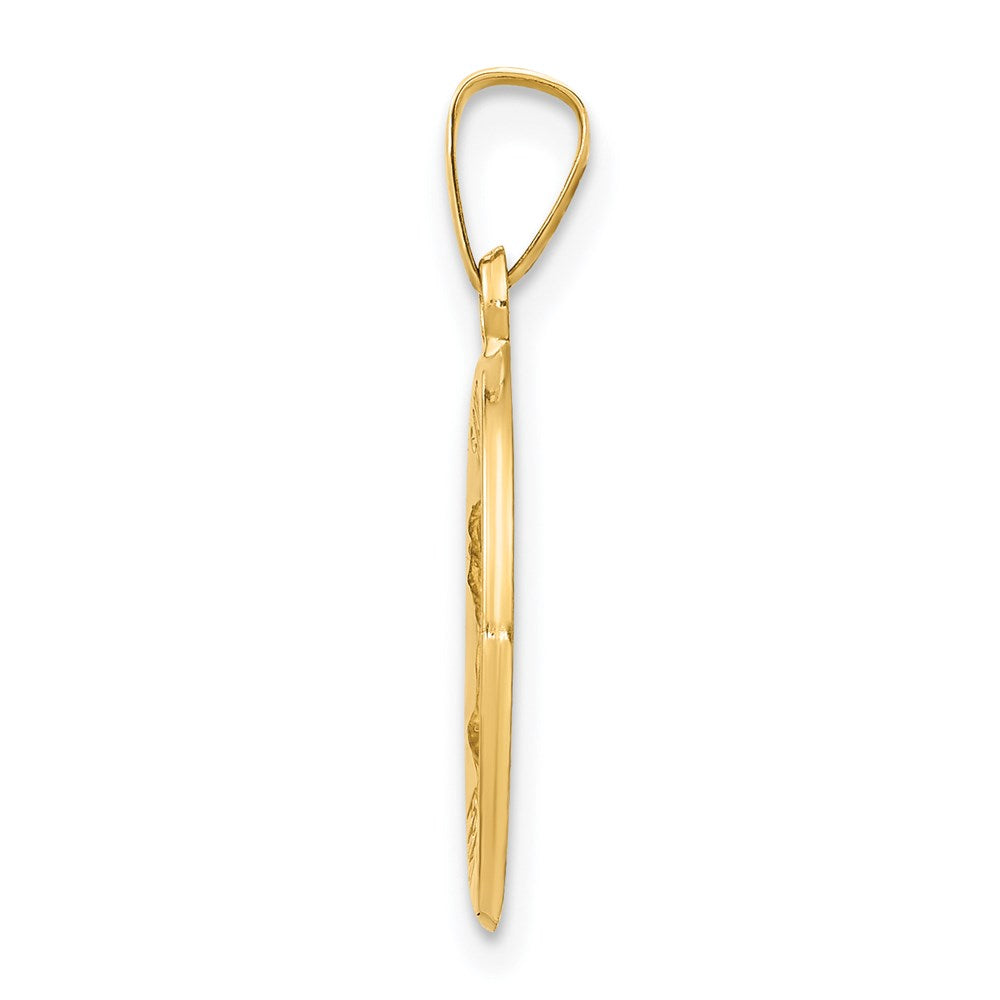 Charlie & Co Jewelry | 14k Polished And Satin St Mark Medal Hollow Pendant - Model XR1357