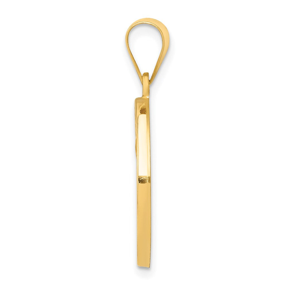 Charlie & Co Jewelry | 14k Polished And Satin St Matthew Medal Hollow Pendant - Model XR1360