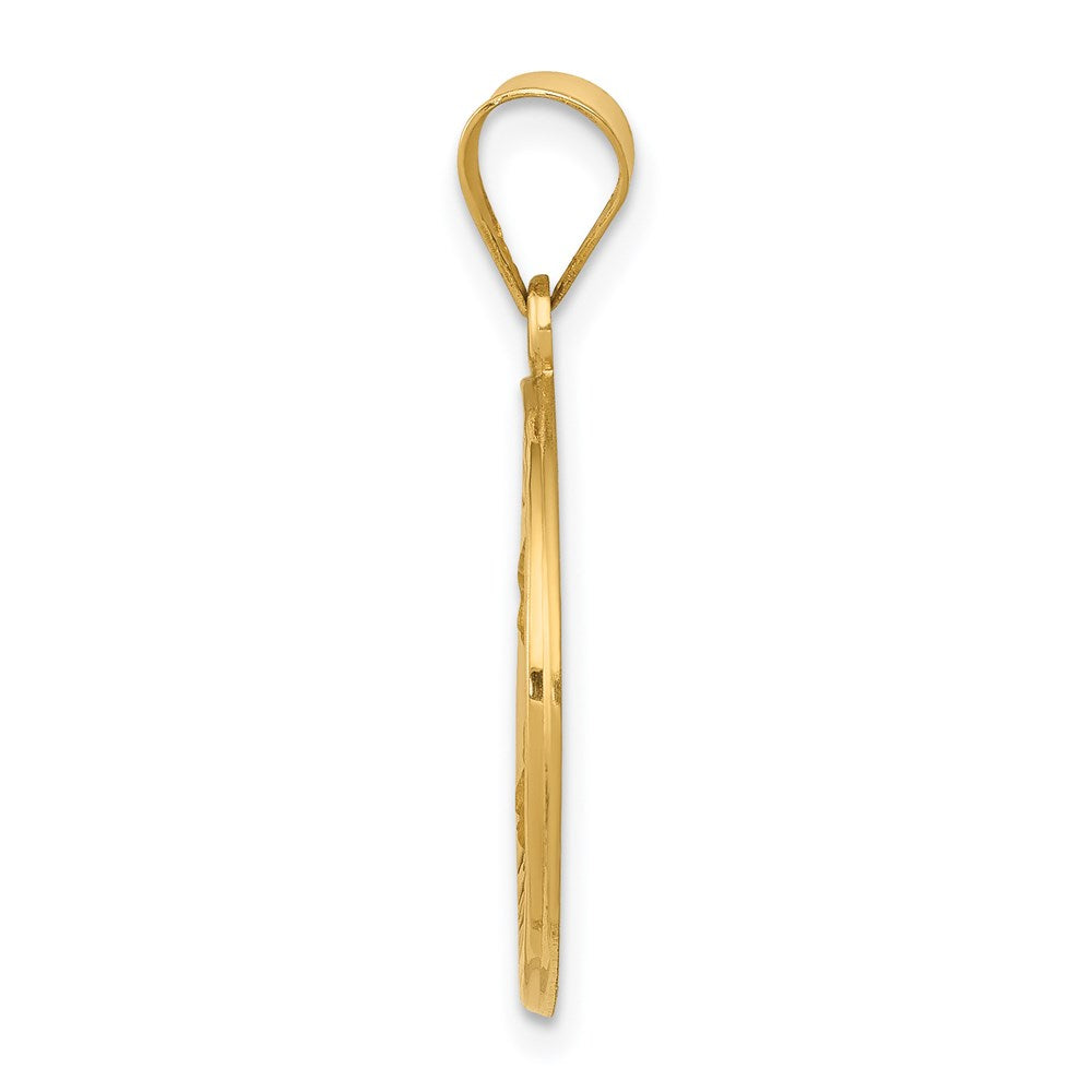 Charlie & Co Jewelry | 14k Polished And Satin St Theresa Medal Hollow Pendant - Model XR1385