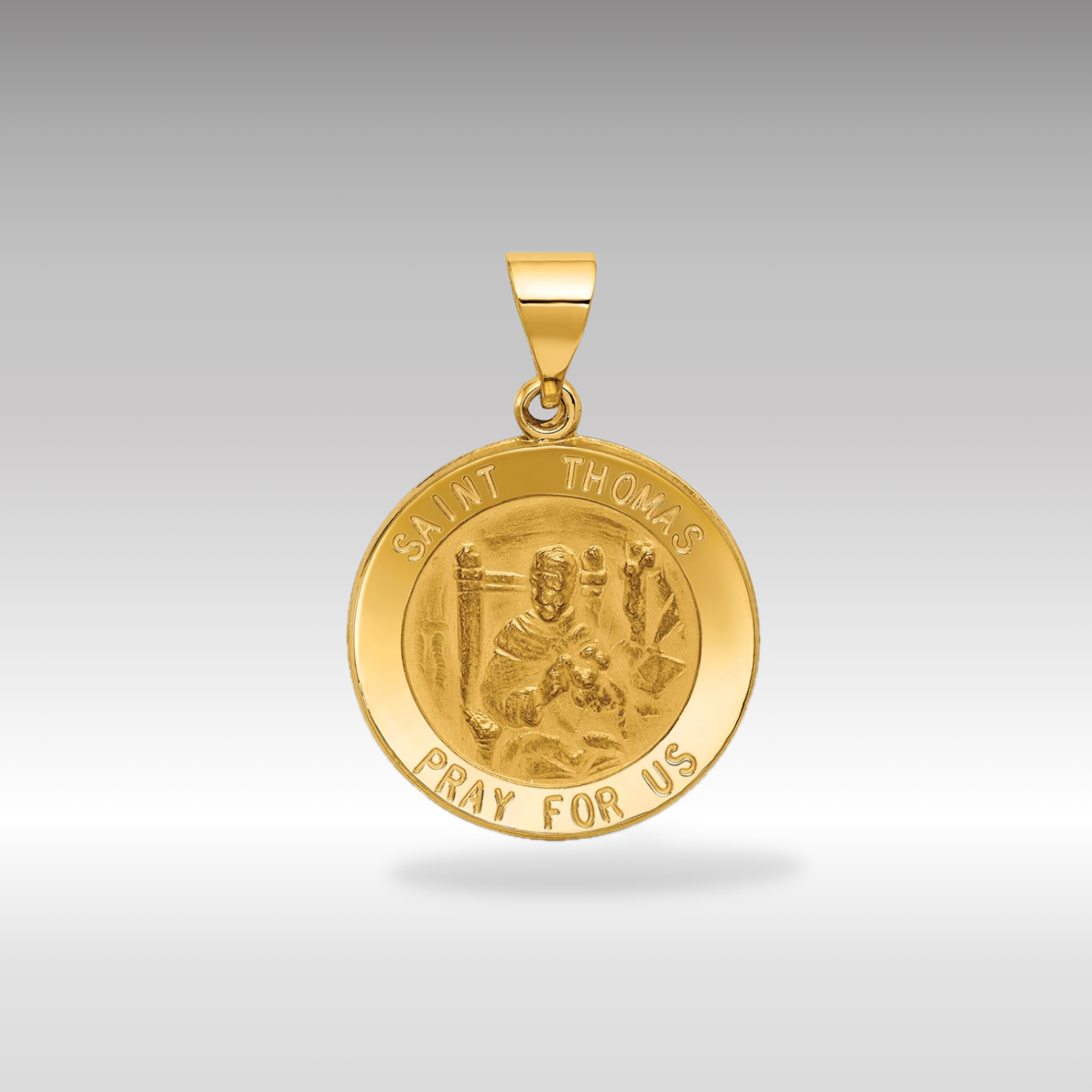 14K Gold St. Thomas Medal Pendant - Charlie & Co. Jewelry