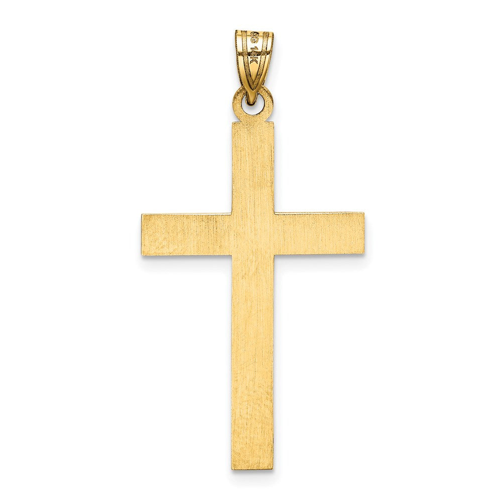 Charlie & Co Jewelry | 14k Etched Floral Cross Pendant - Model XR139