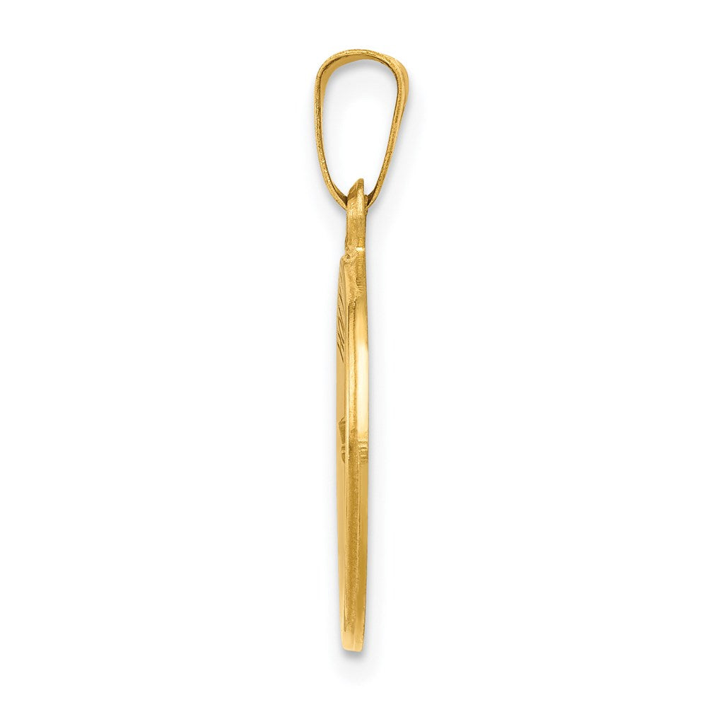 Charlie & Co Jewelry | 14k Polished And Satin Holy Communion Medal Hollow Pendant - Model XR1390