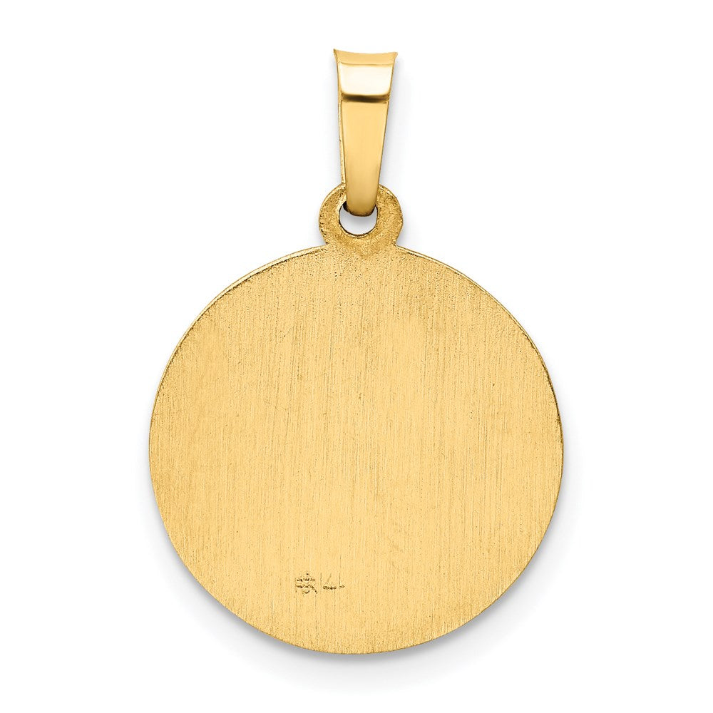 Charlie & Co Jewelry | 14k Polished And Satin Holy Communion Medal Hollow Pendant - Model XR1390