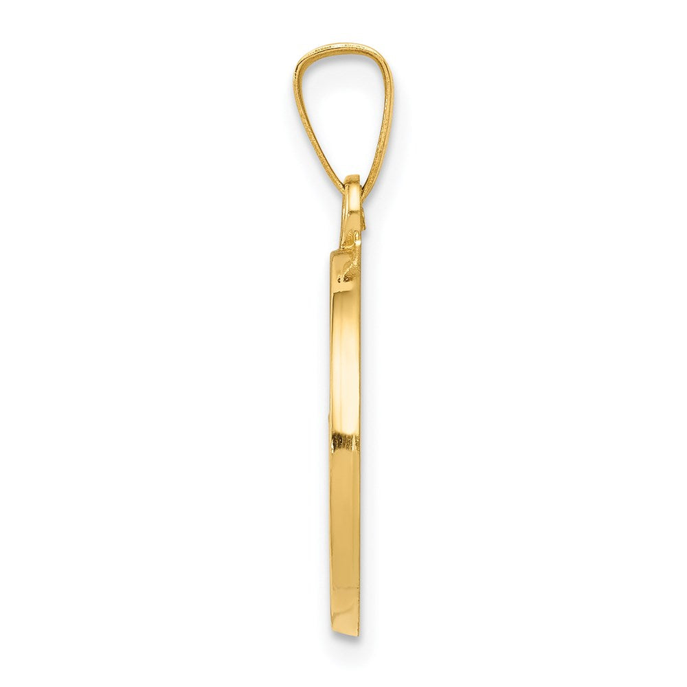 Charlie & Co Jewelry | 14k Polished And Satin Confirmation Medal Hollow Pendant - Model XR1392