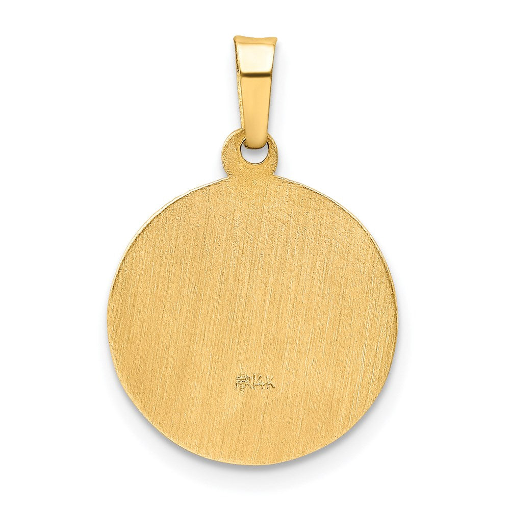 Charlie & Co Jewelry | 14k Polished And Satin Confirmation Medal Hollow Pendant - Model XR1392