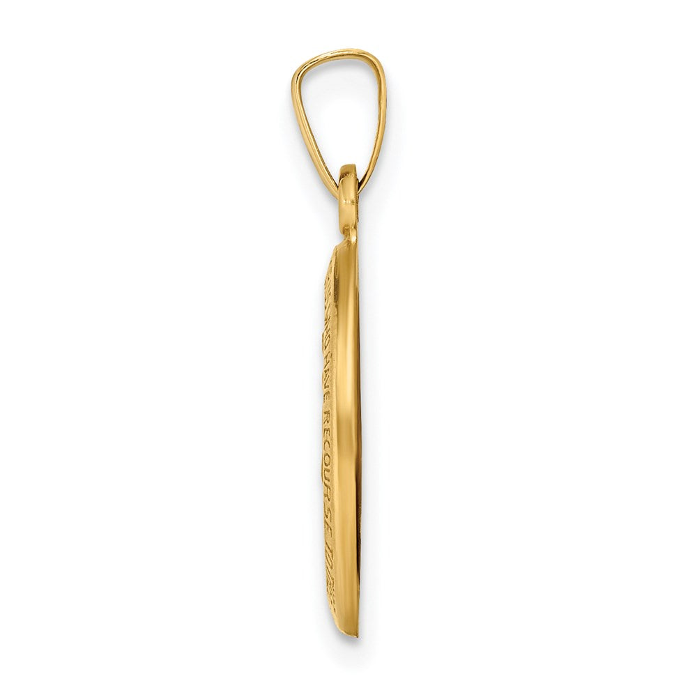 Charlie & Co Jewelry | 14k Polished And Satin Miraculous Medal Hollow Pendant - Model XR1401