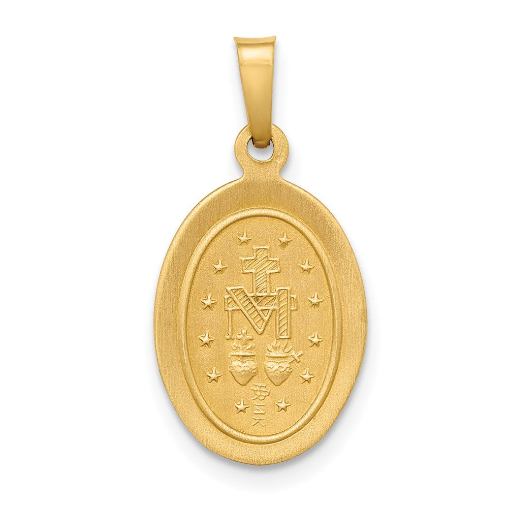 Charlie & Co Jewelry | 14k Polished And Satin Miraculous Medal Hollow Pendant - Model XR1401