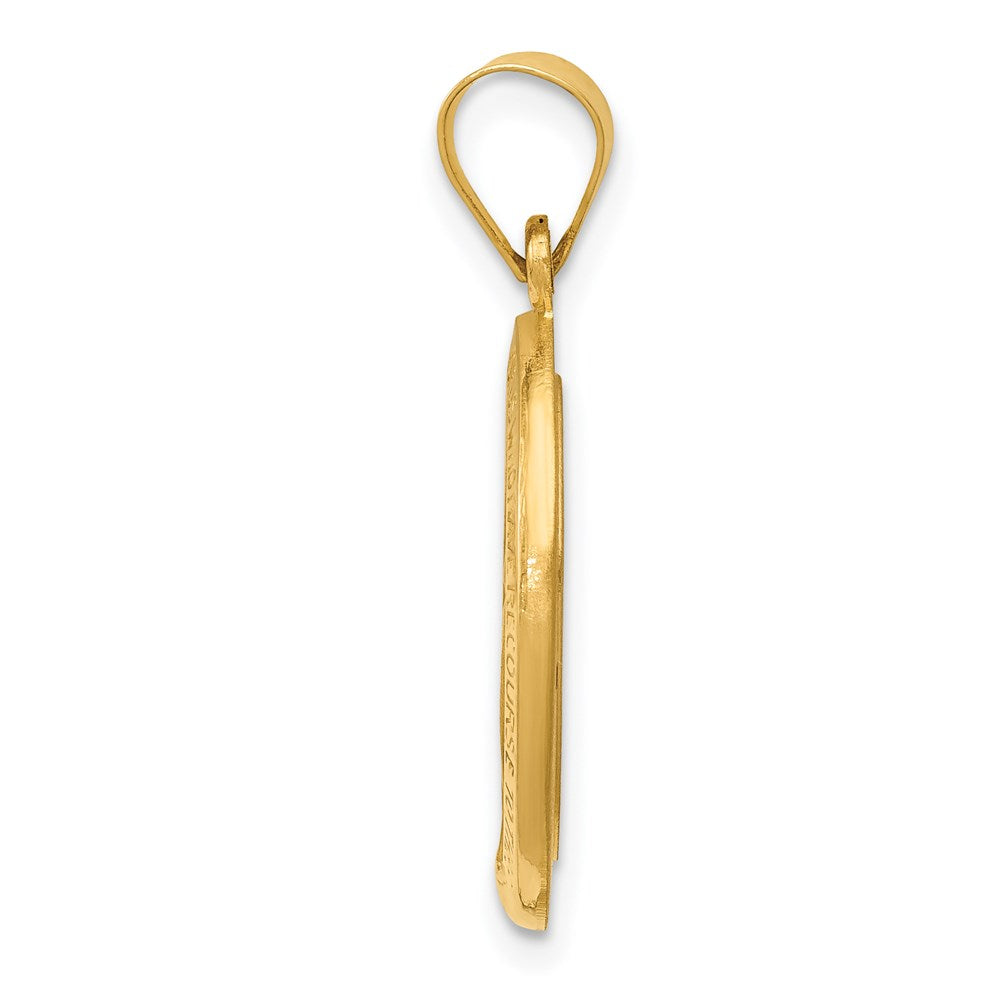 Charlie & Co Jewelry | 14k Hollow Polished And Satin Miraculous Medal Pendant - Model XR1406