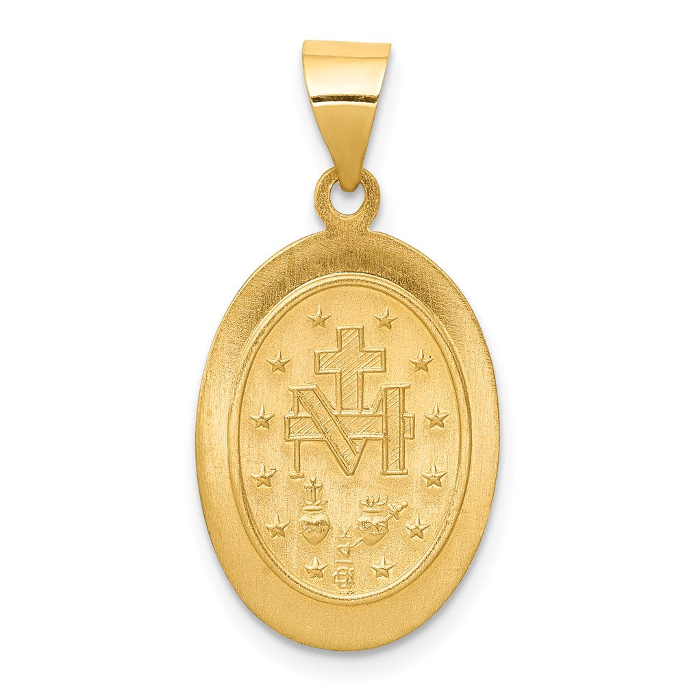 Charlie & Co Jewelry | 14k Hollow Polished And Satin Miraculous Medal Pendant - Model XR1406