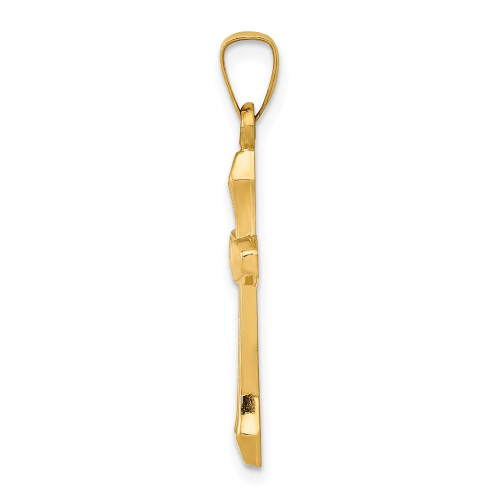 Charlie & Co Jewelry | 14k Textured And Polished Latin Cross Pendant - Model XR1422