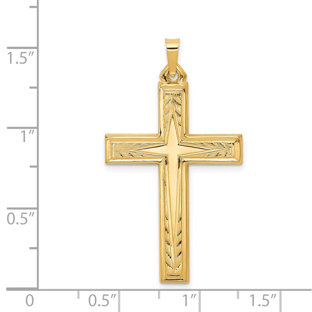 Charlie & Co Jewelry | 14k Brushed And Polished Latin Cross Pendant - Model XR1434