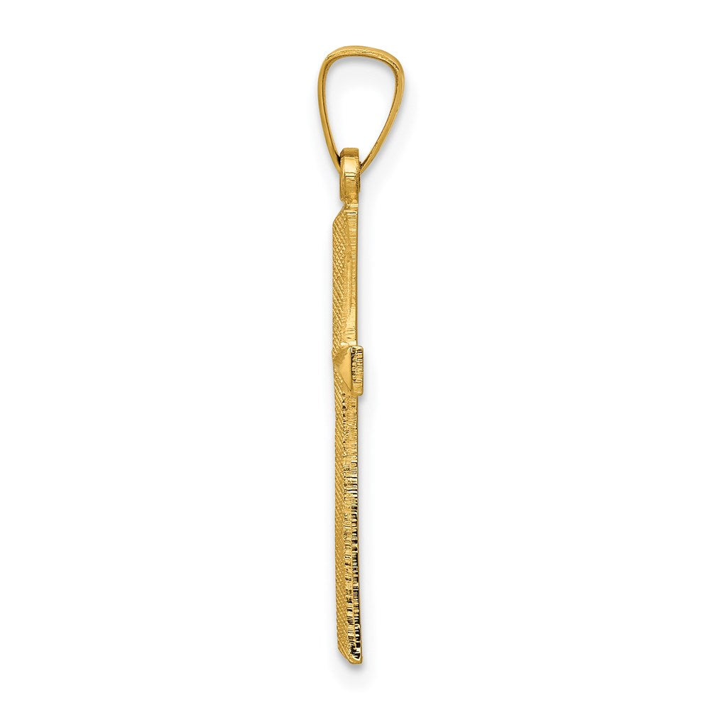 Charlie & Co Jewelry | 14k Textured And Polished Latin Cross Pendant - Model XR1438