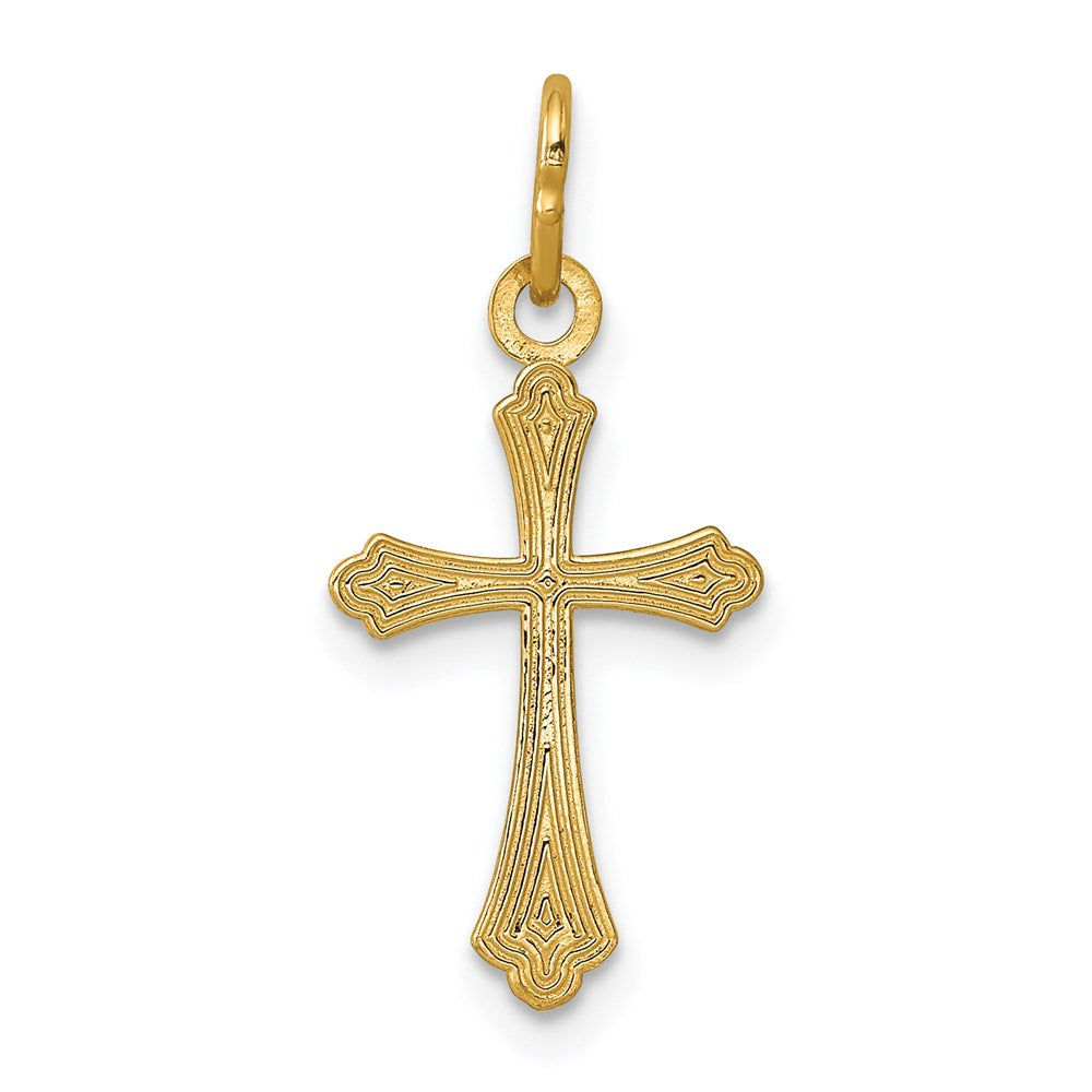 Charlie & Co Jewelry | 14k Gold Polished Small Cross Pendant - Model XR1461