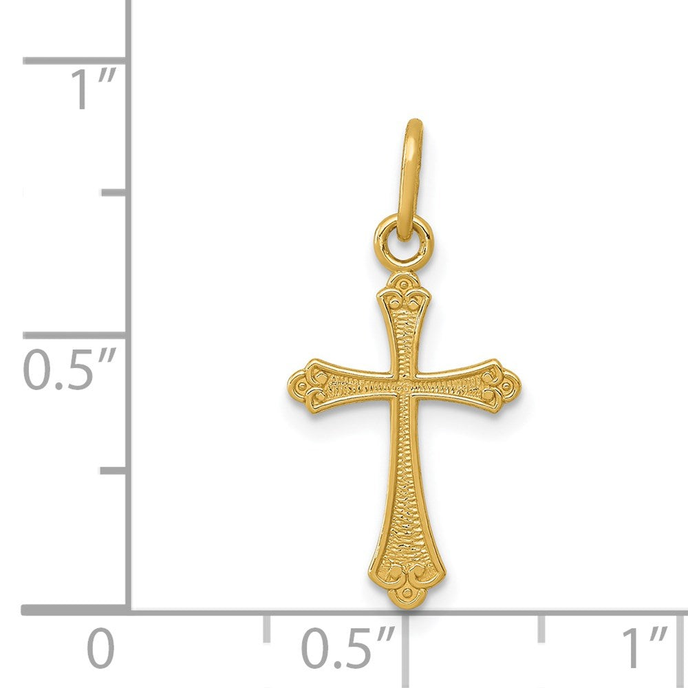 Charlie & Co Jewelry | 14k Gold Polished Small Cross Pendant - Model XR1461