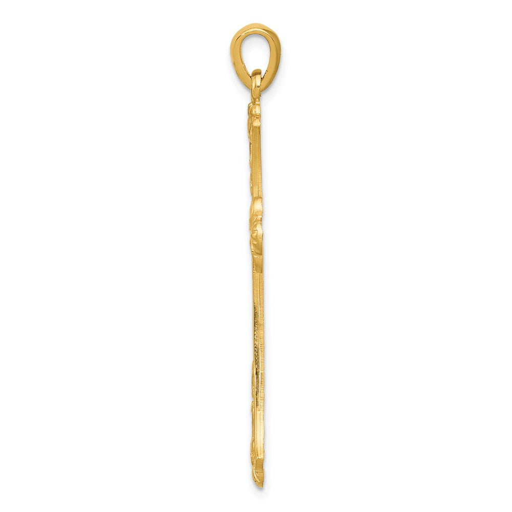 Charlie & Co Jewelry | 14k Fleur De Lis Cross Pendant - Model XR147