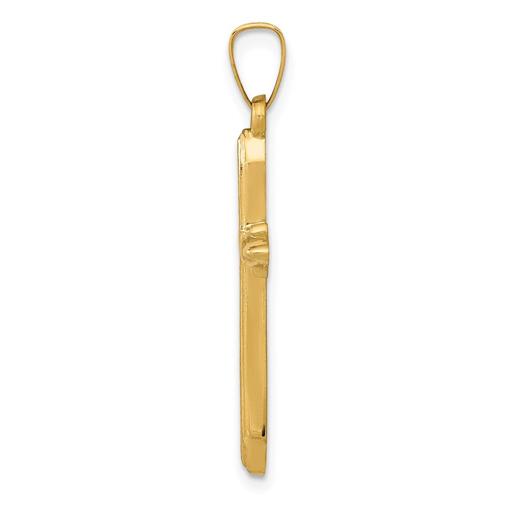 Charlie & Co Jewelry | 14k Textured And Polished Passion Cross Pendant - Model XR1482