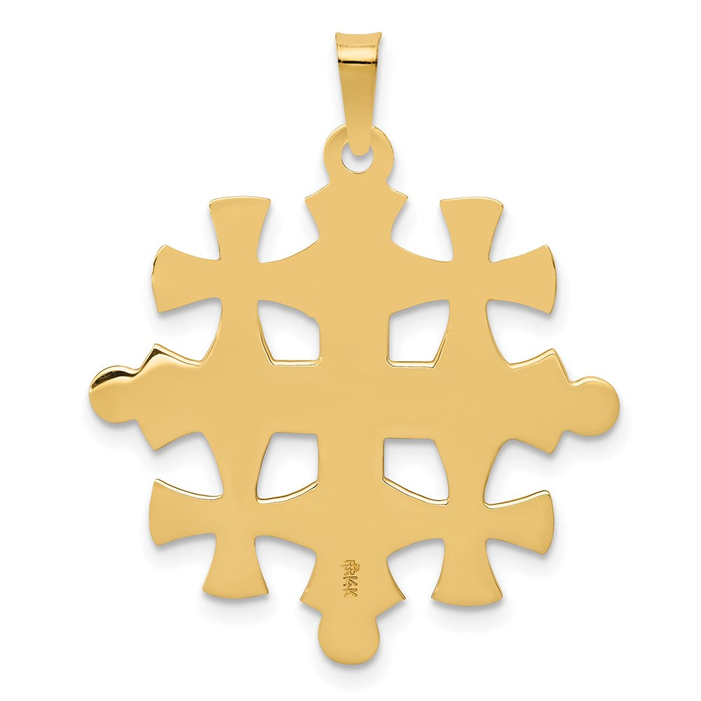 Charlie & Co Jewelry | 14k Polished Jerusalem Cross Pendant - Model XR1489