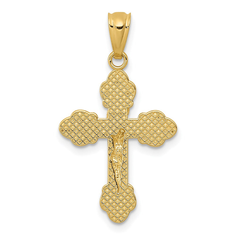 Charlie & Co Jewelry | 14k Gold Polished Inri Small Crucifix Pendant - Model XR1494
