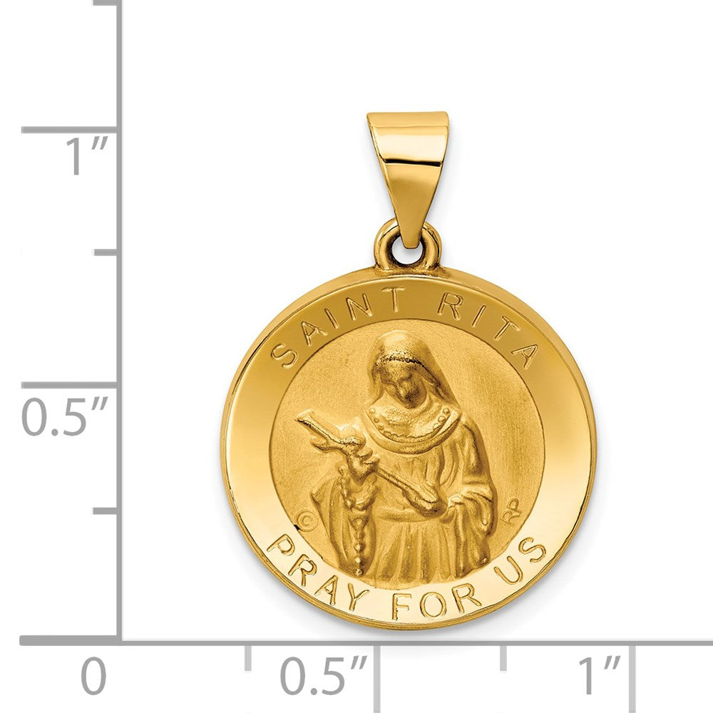 14K Gold St. Rita of Cascia Pendant - Charlie & Co. Jewelry