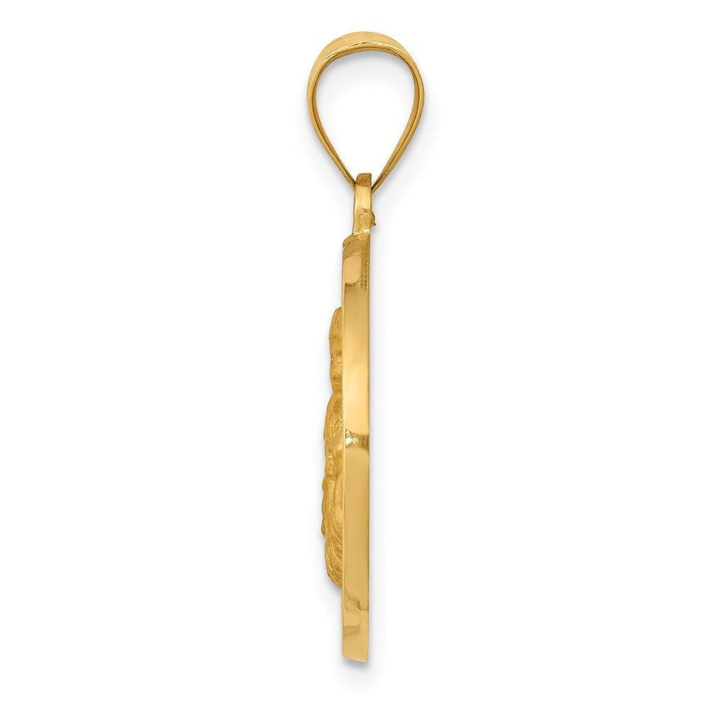 Gold Saint Catherine Medal Pendant Model-XR1696 - Charlie & Co. Jewelry