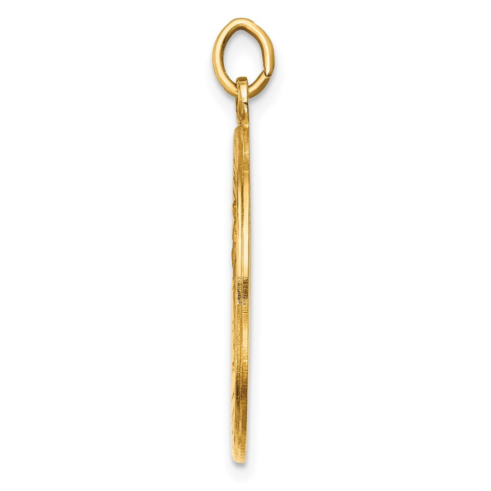 Gold Large St. Christopher Medal Pendant Model-XR1791 - Charlie & Co. Jewelry