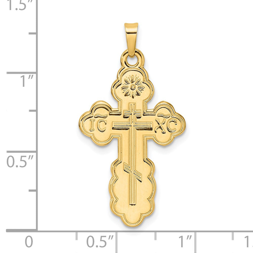 Charlie & Co Jewelry | 14k Polished Eastern Orthodox Solid Cross Pendant - Model XR2014