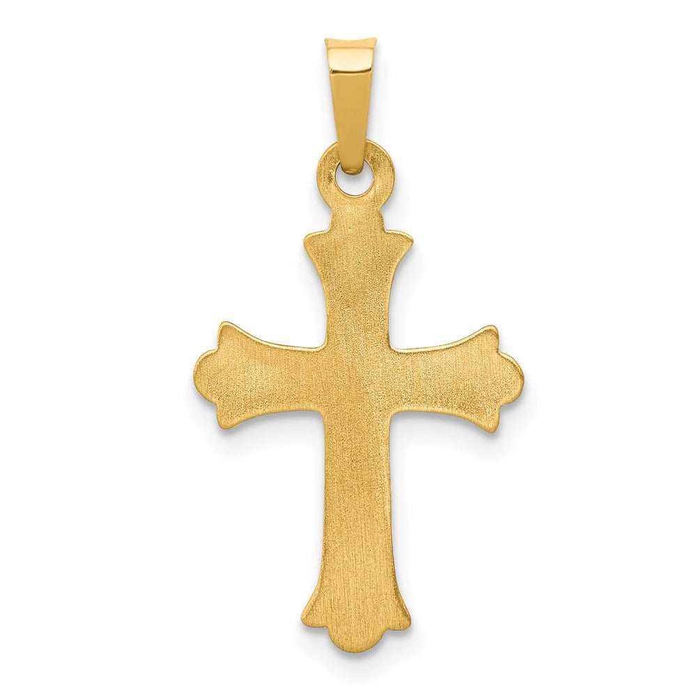 Charlie & Co Jewelry | 14k Hollow Fleur De Lis Cross Pendant - Model XR208