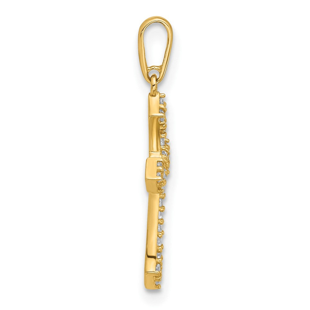 Charlie & Co Jewelry | 14k Polished Cz Passion Cross Pendant - Model XR2087