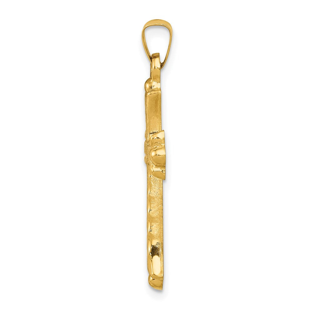 Charlie & Co Jewelry | 14k Hollow Fleur De Lis Cross Pendant - Model XR209