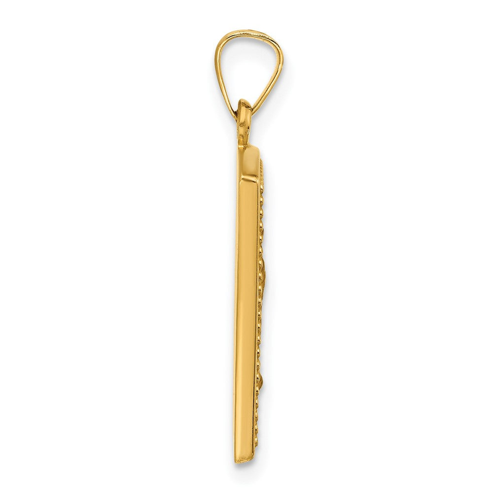 Charlie & Co Jewelry | 14k Rectangular Hollow Our Lady Of Guadalupe Medal - Model XR2102