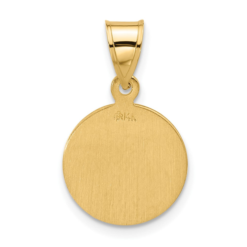Charlie & Co Jewelry | 14k Polished And Satin Solid Miraculous Mary Plain Back Medal - Model XR2107