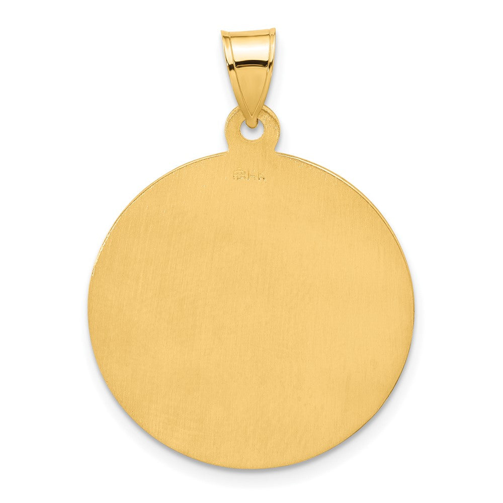 Charlie & Co Jewelry | 14k Polished And Satin Solid Miraculous Mary Plain Back Medal - Model XR2110