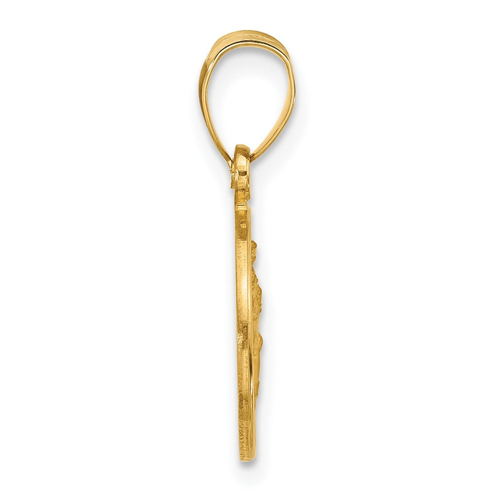 Charlie & Co Jewelry | 14k Polished And Satin St. Christopher Medal - Model XR2138
