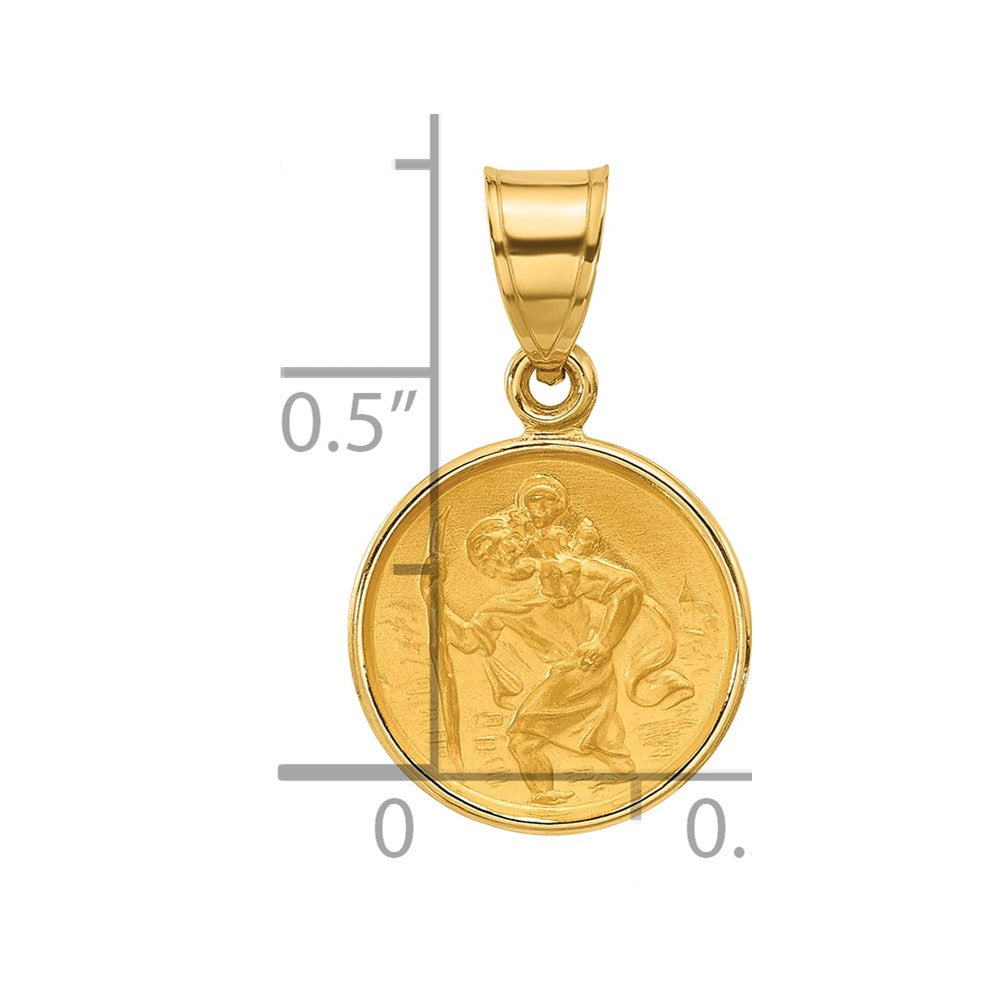 Charlie & Co Jewelry | 14k Polished And Satin St. Christopher Medal - Model XR2138