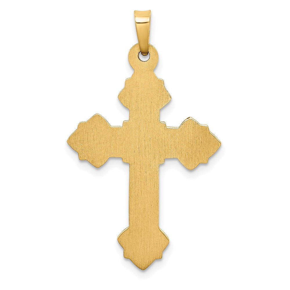 Charlie & Co Jewelry | 14k Budded Hollow Cross Pendant - Model XR215