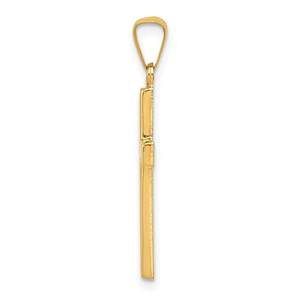 Charlie & Co Jewelry | 14k Diamond-cut Hollow Cross Pendant - Model XR235