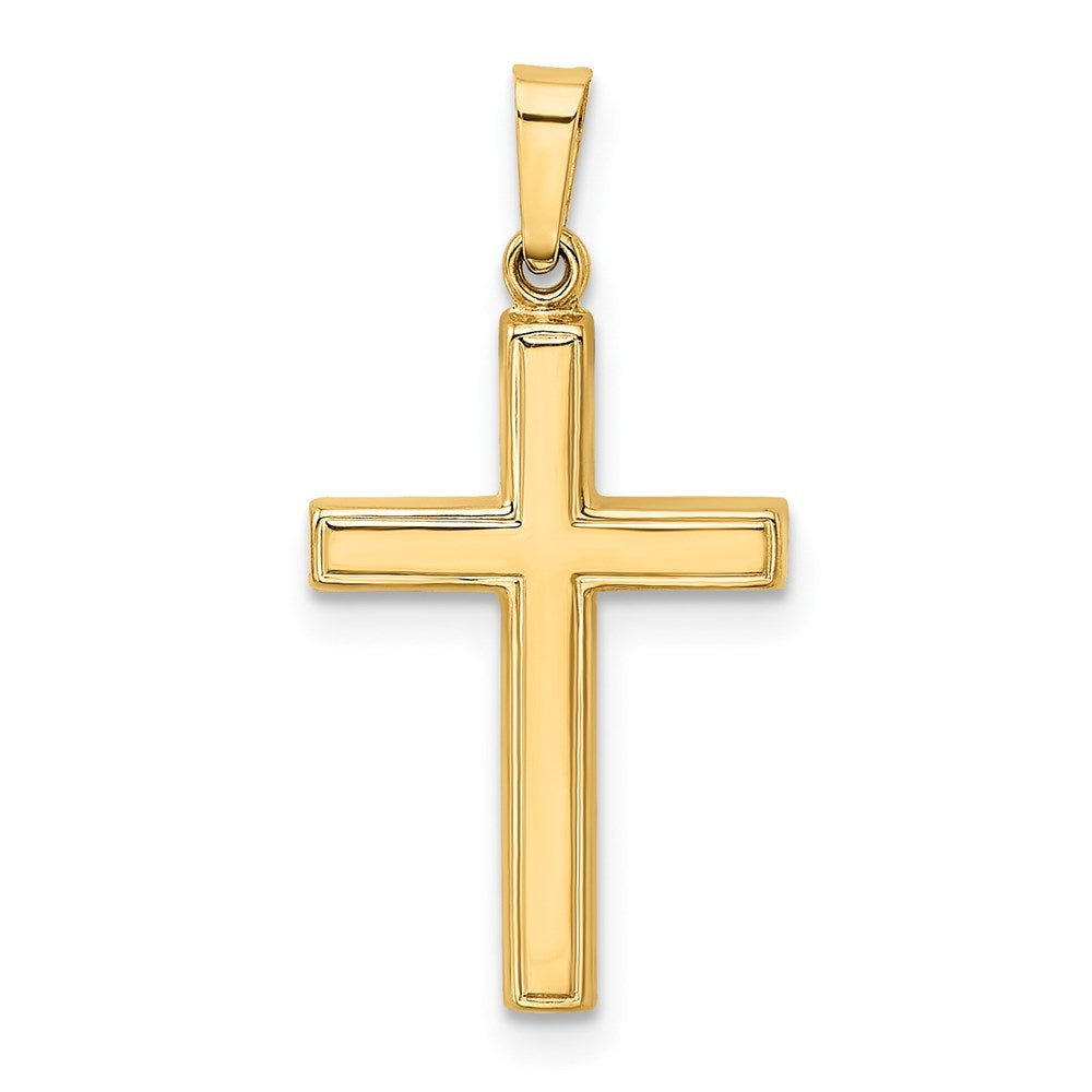 Charlie & Co Jewelry | 14k Diamond-cut Hollow Cross Pendant - Model XR235