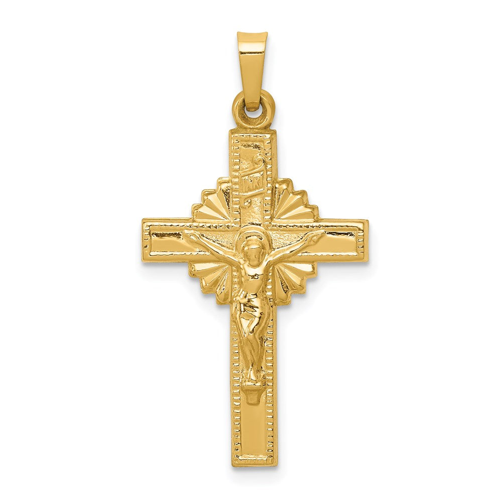Charlie & Co Jewelry | 14k Inri Hollow Crucifix Pendant - Model XR287