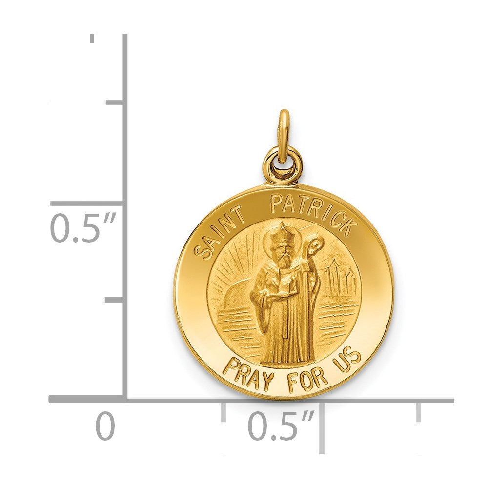 14K Gold Saint Patrick Medal Charm - Charlie & Co. Jewelry