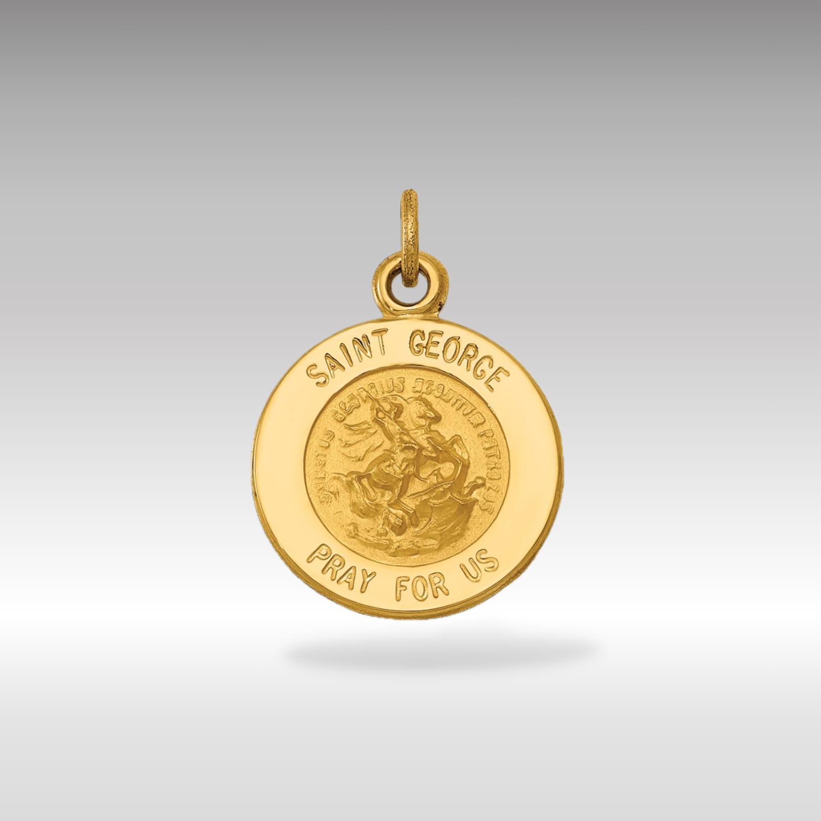 14K Gold Saint George Medal Charm - Charlie & Co. Jewelry